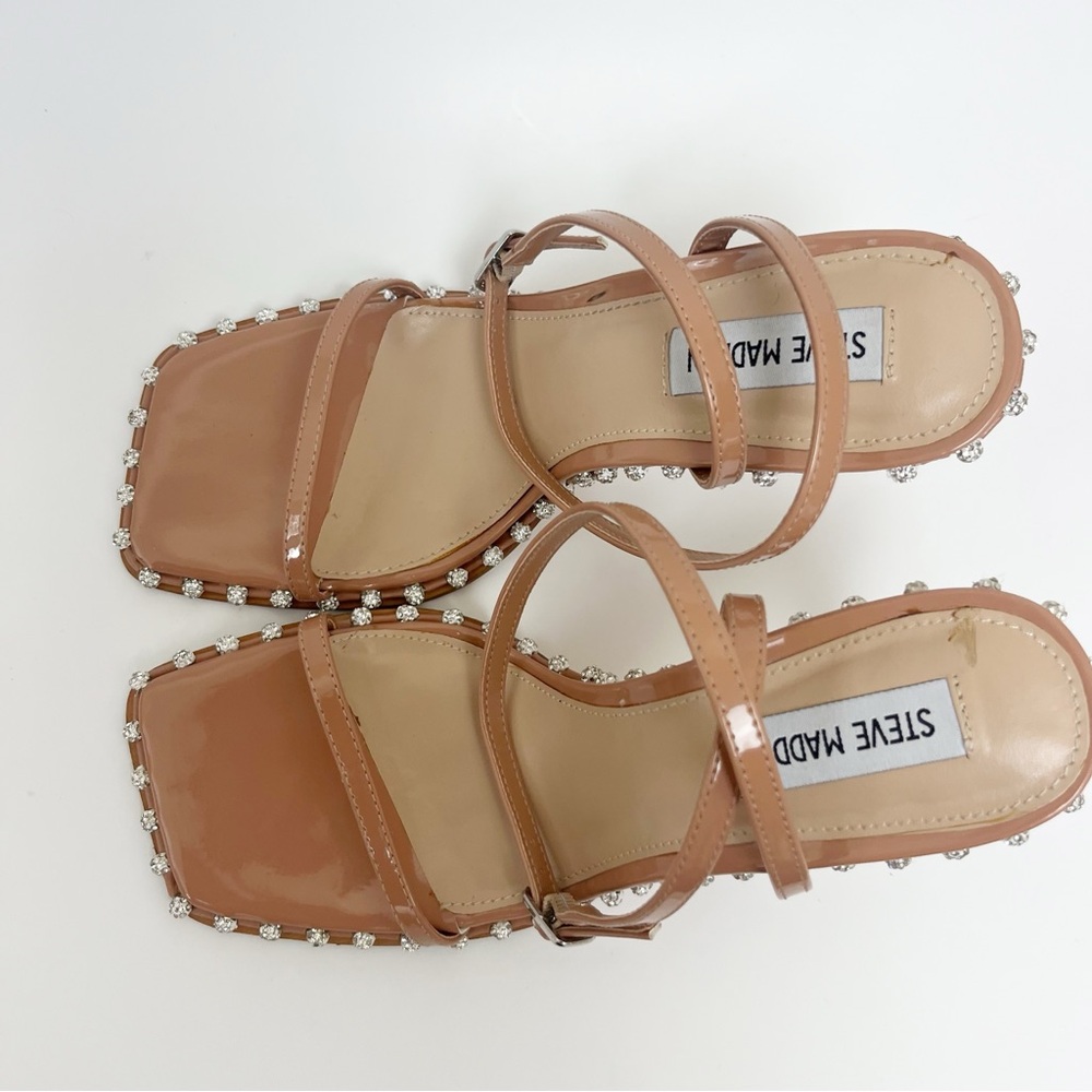Steve Madden Zelle Studded Strappy Heels Size 8 - Picture 8 of 10